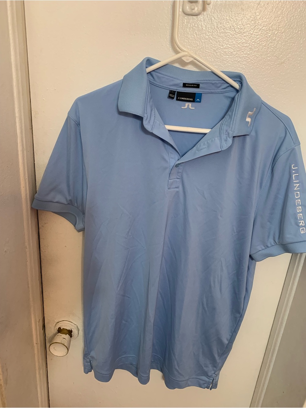 J.Lindeberg Men’s Sky Blue Performance Polo